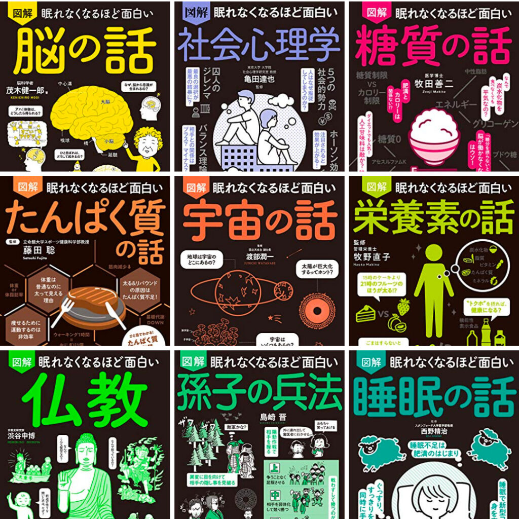 「眠れなくなるほど面白い　図解」シリーズ（23冊）